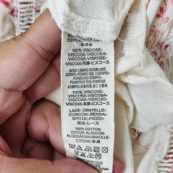 Free People Ditsy Floral Vintage Inspired Cottagecore Dandelion Mini Dress Ivory - Picture 14 of 15